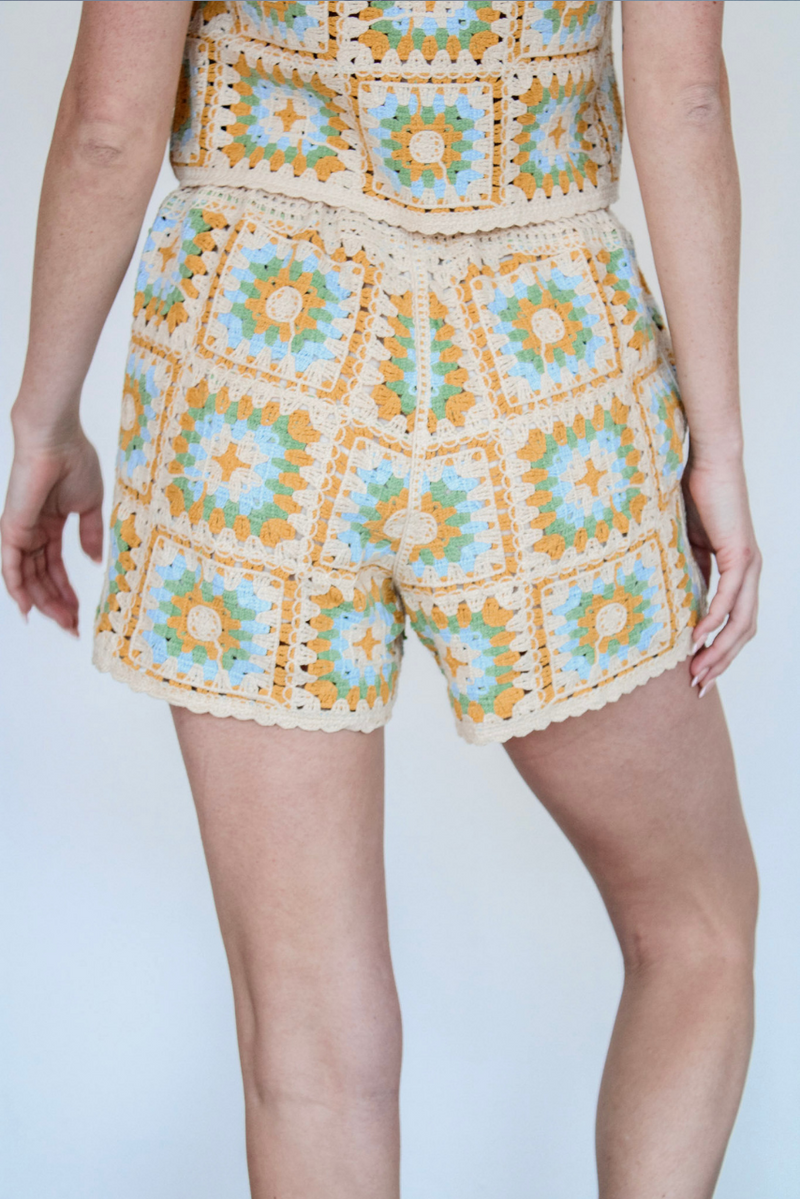 Sunshiny Daze Crochet Shorts