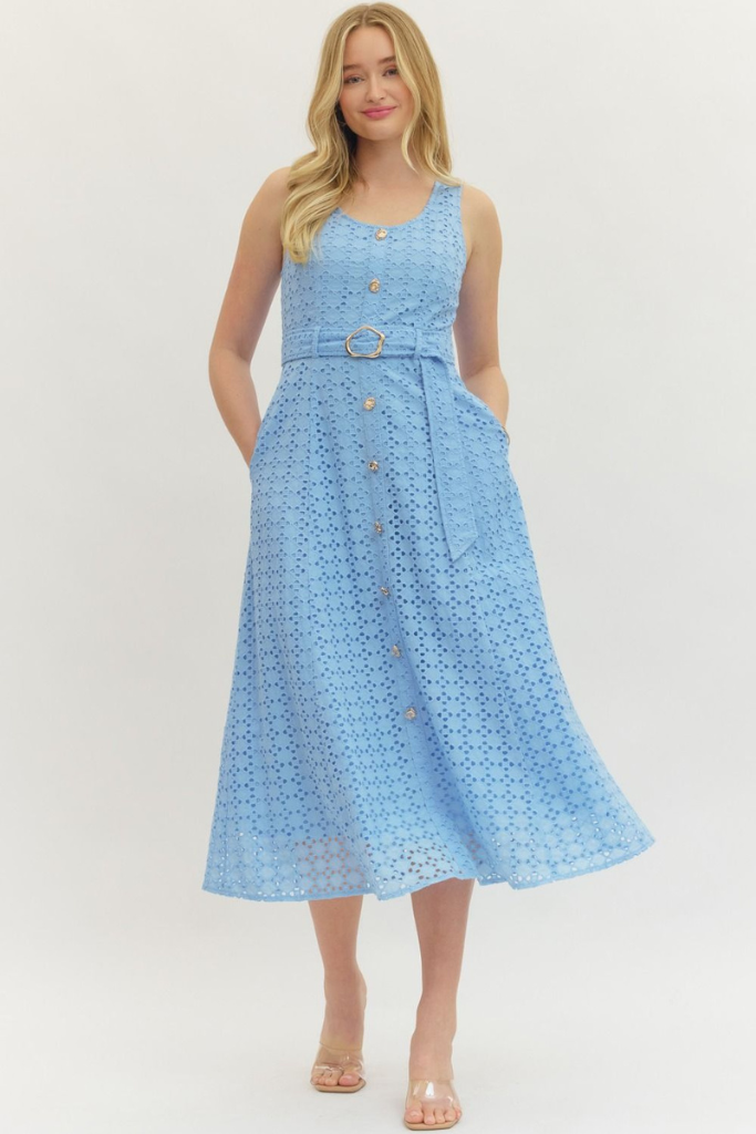 Eliza dress in blue – ivy & leo