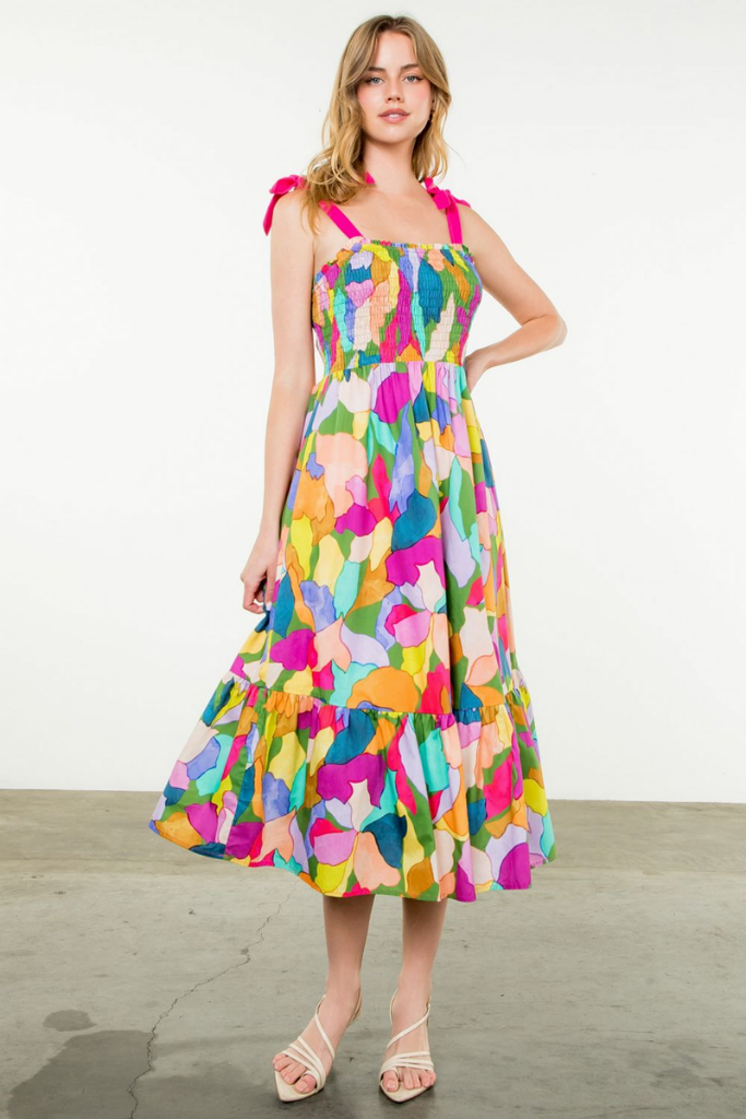 Gianna Multicolor Midi Dress