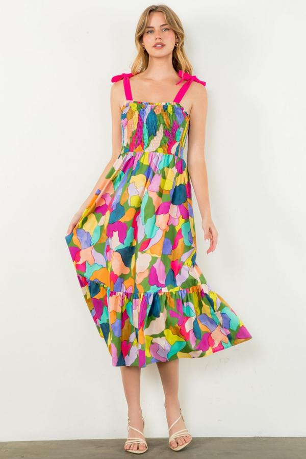 Gianna Multicolor Midi Dress