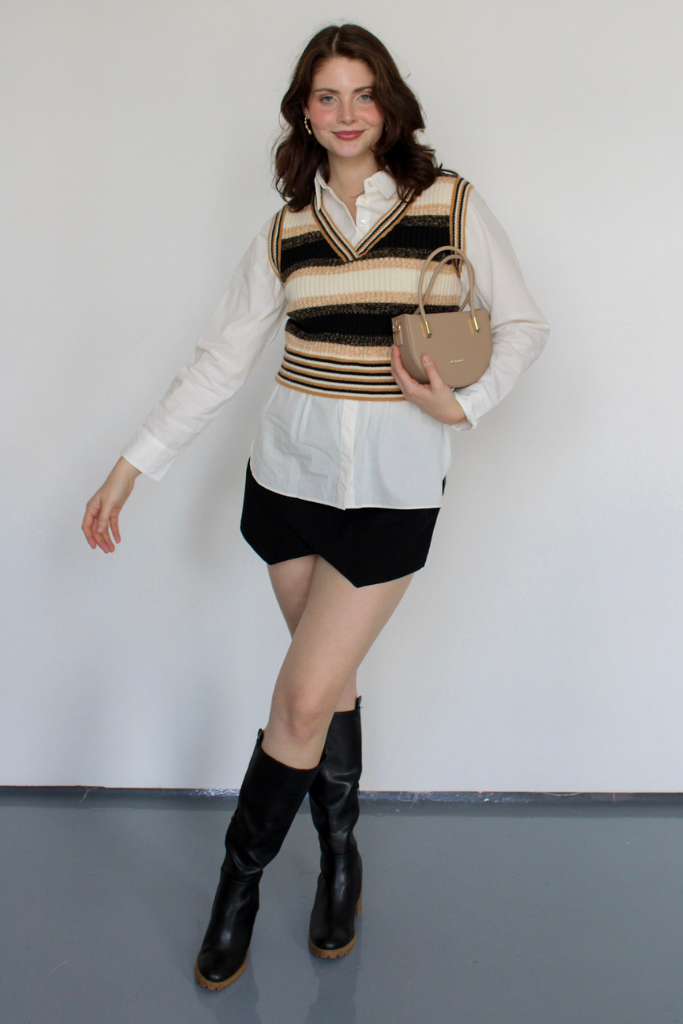 Letting Go Sweater Top in Beige