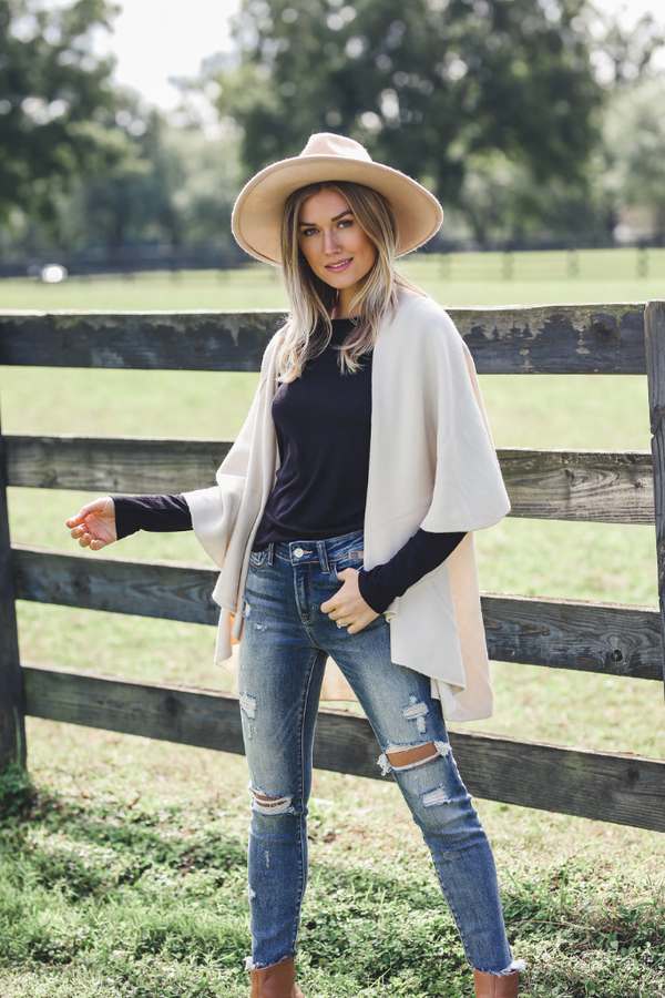 Perfect Shawl Vest in Cream