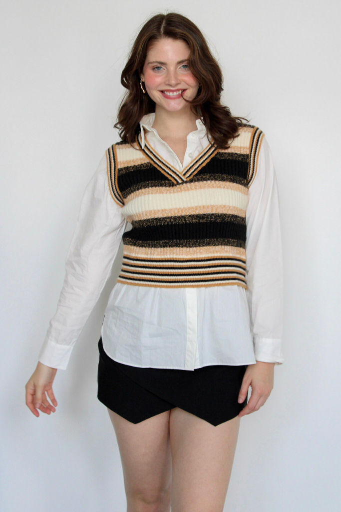 Letting Go Sweater Top in Beige