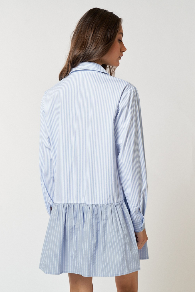 Lea Stripe Shirt Dress