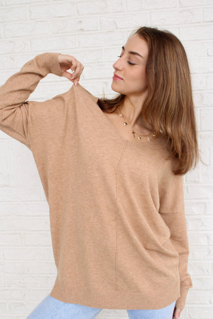 Dreamer Sweater in Heather Camel