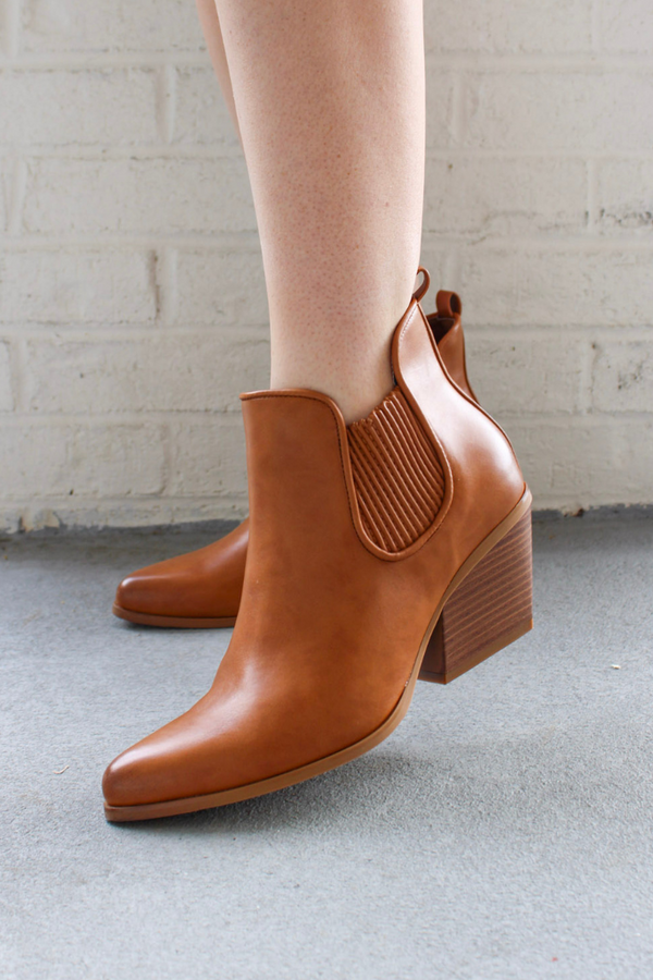 Delaney Bootie In New Tan