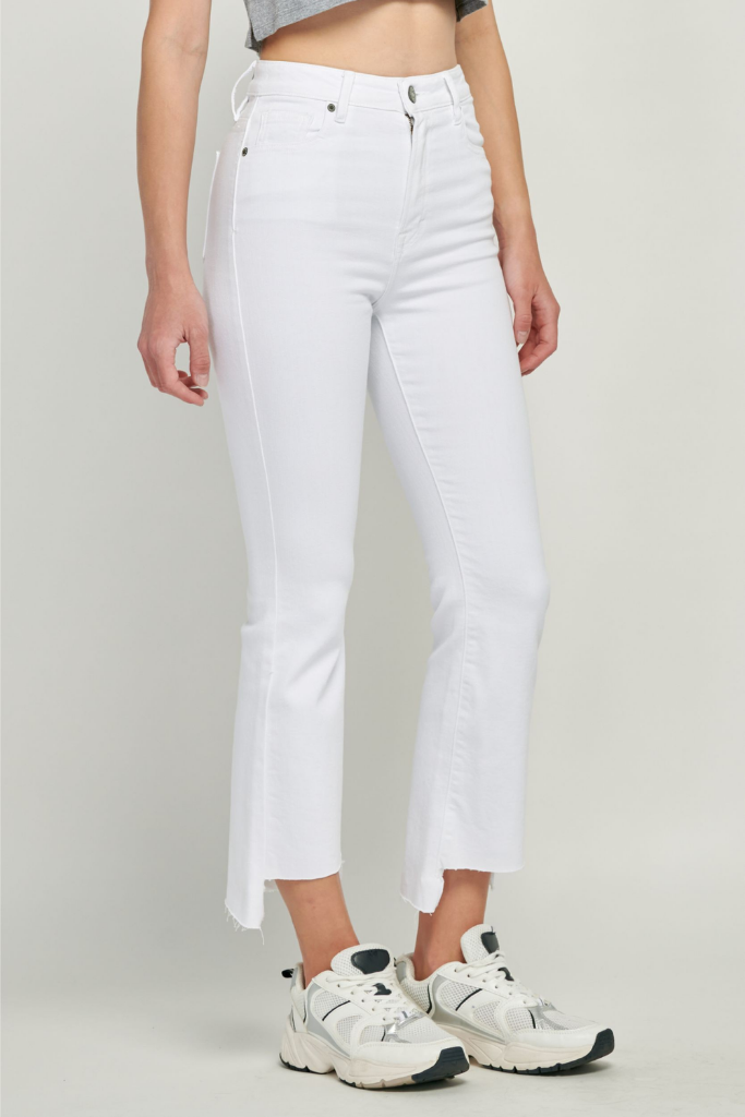 Happi Crop Flare Jean in White