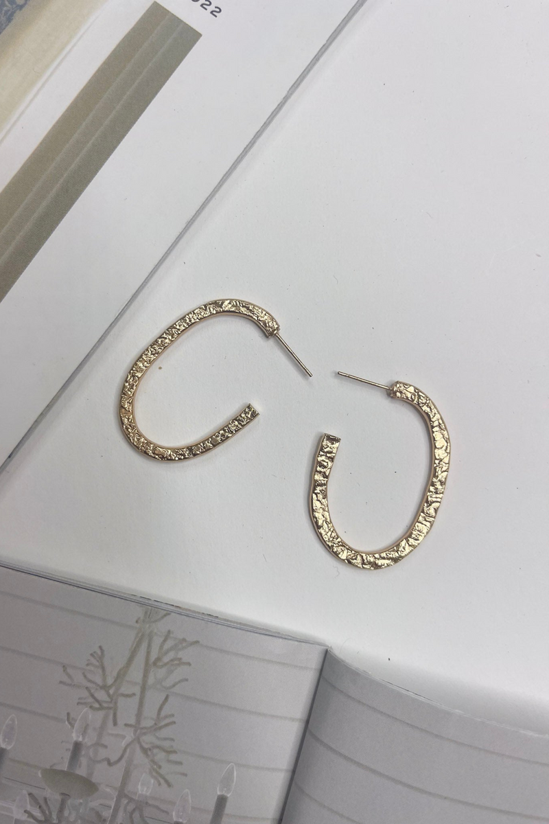 Golden Sunrise Hoop Earring