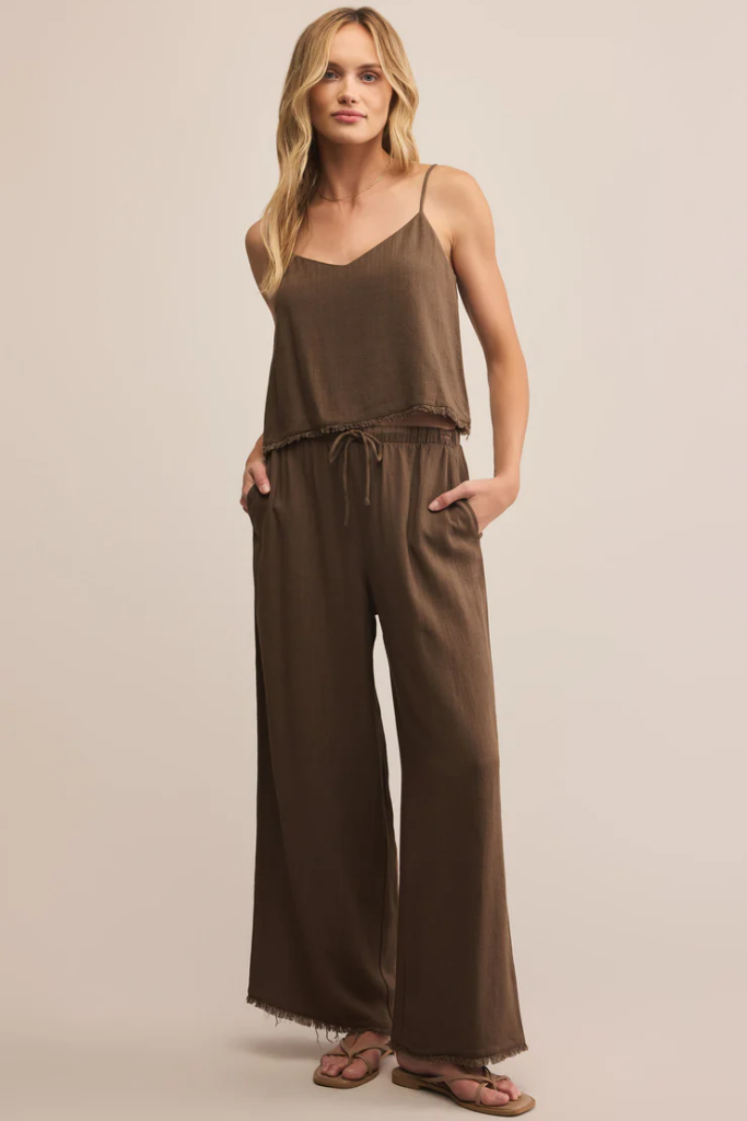 Sabel Cropped Linen Tank by Z Supply