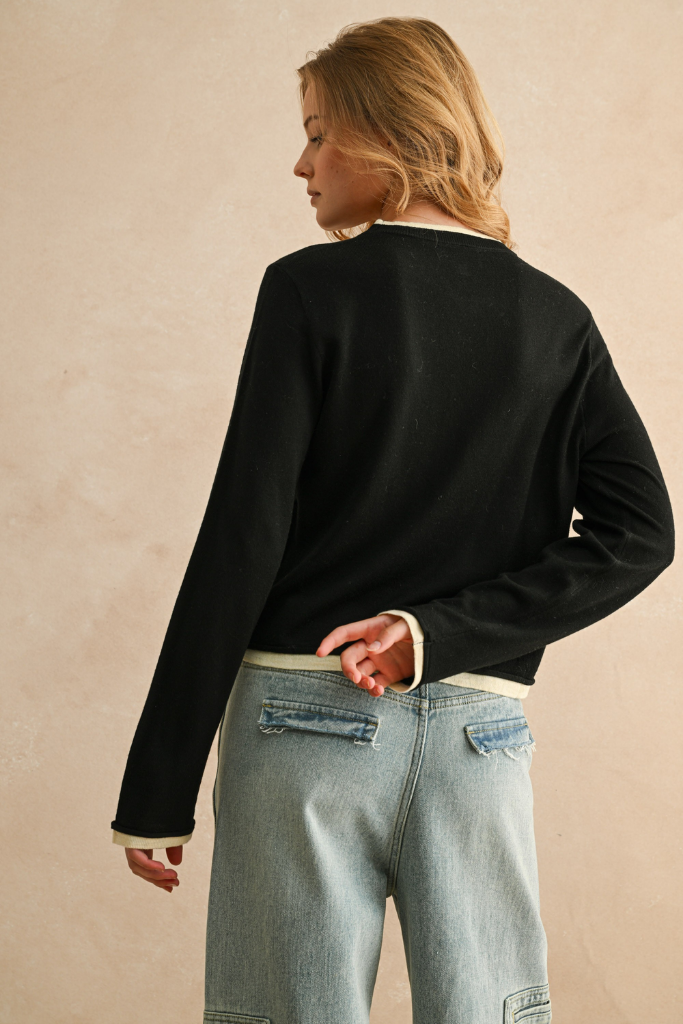 Leona Layered Top in Black