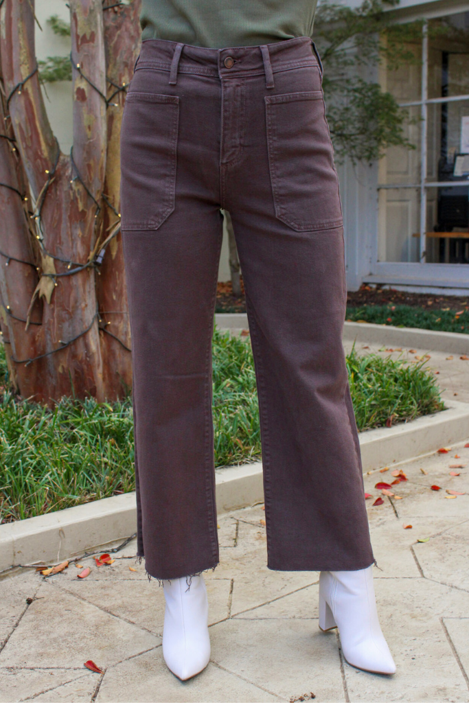 Dark Roast Utility Wide Leg Jean