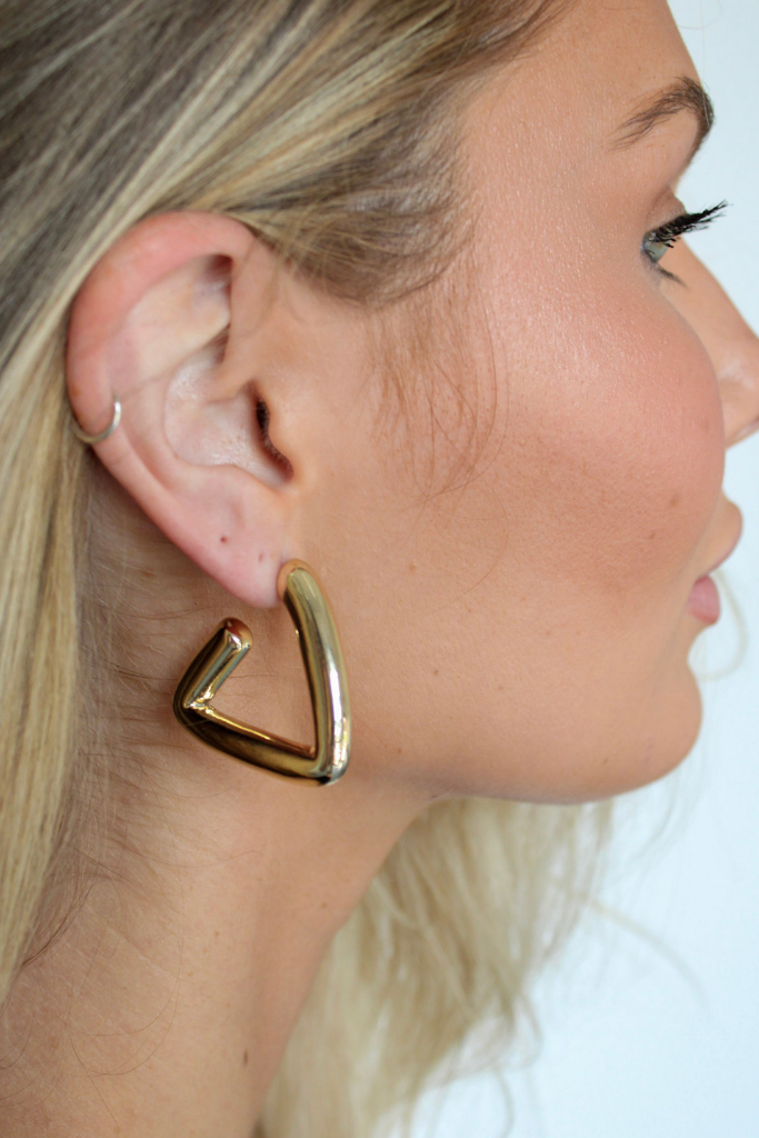 Ella Mae Triangle Hoop Earring