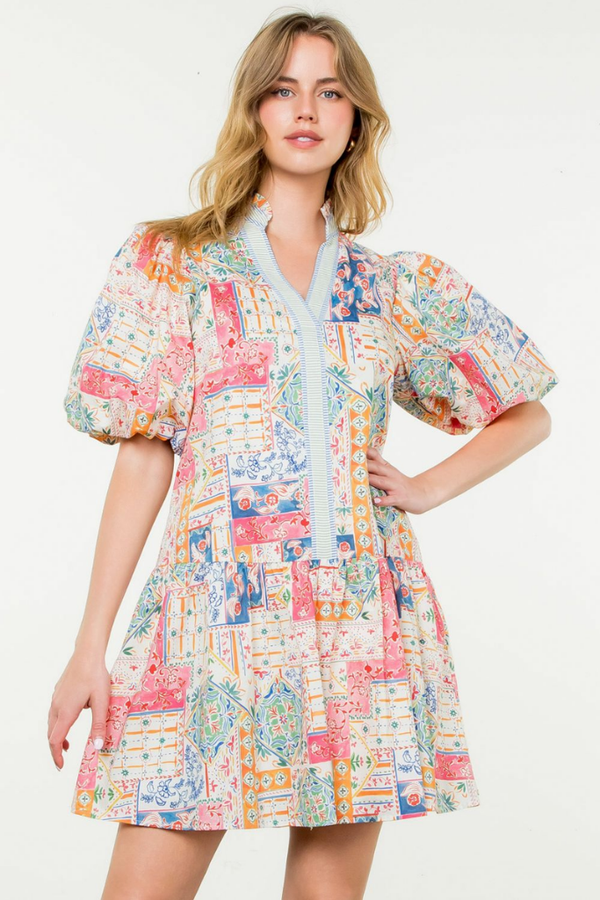 Capri Patchwork Mini Dress