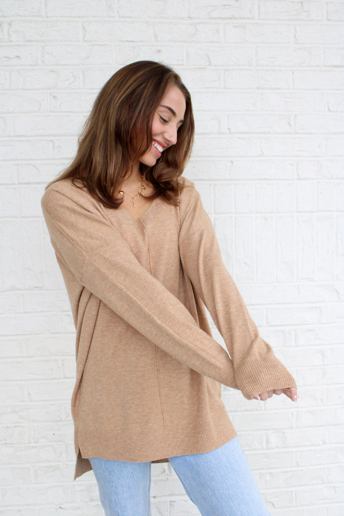 We're Dreaming Sweater in Heather Came