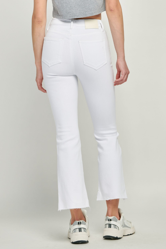 Happi Crop Flare Jean in White