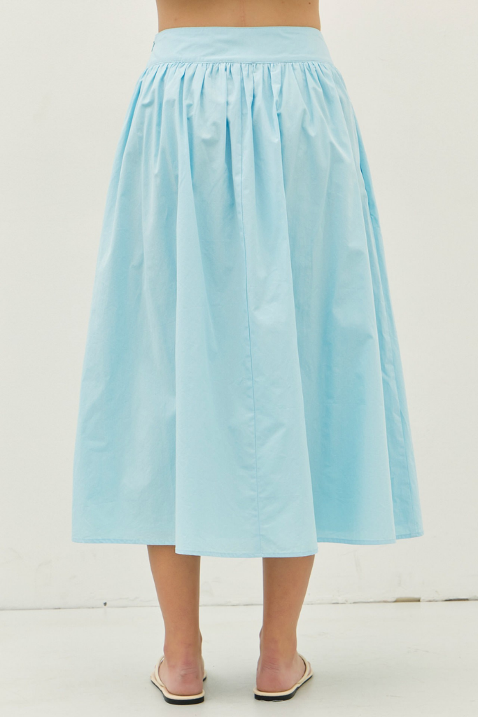 Anastasia Midi Skirt in Light Blue