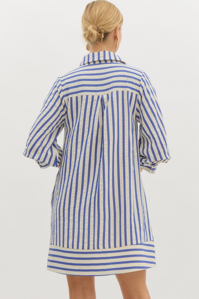 Lucie Stripe Shirt Dress