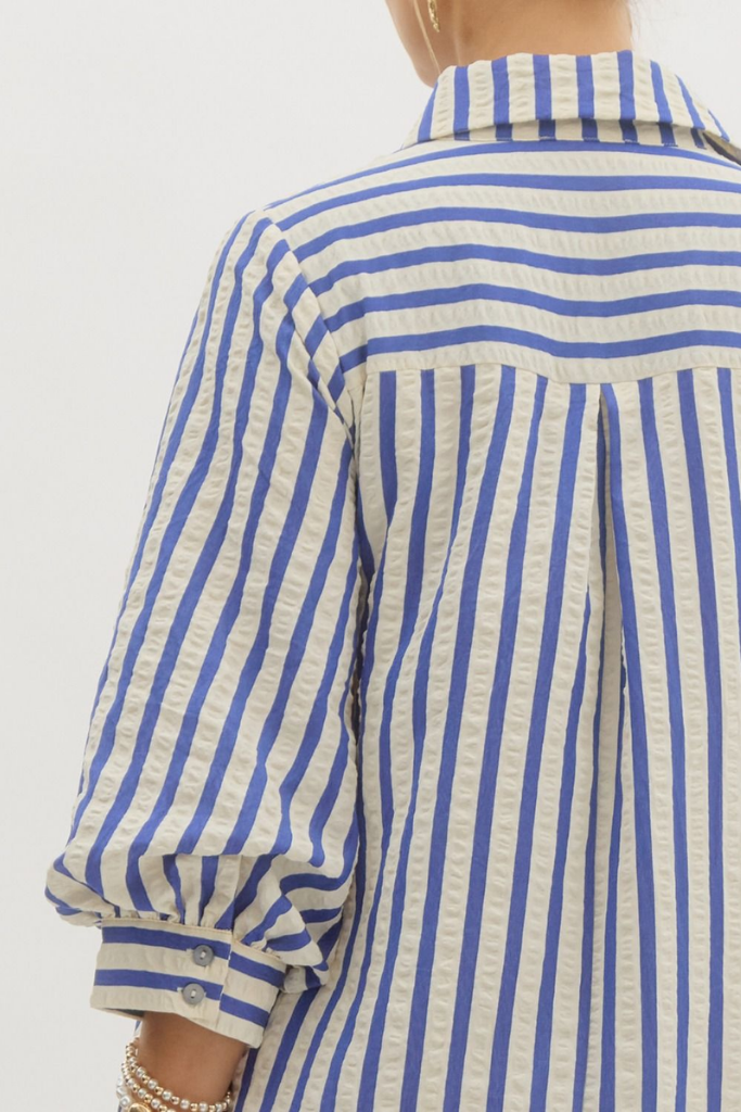 Lucie Stripe Shirt Dress