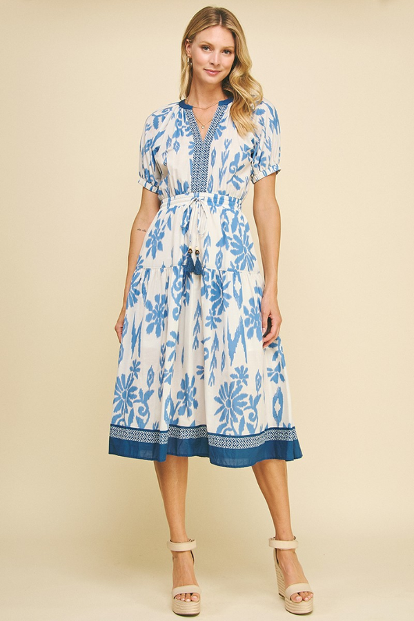 Hettie Printed Midi Dress