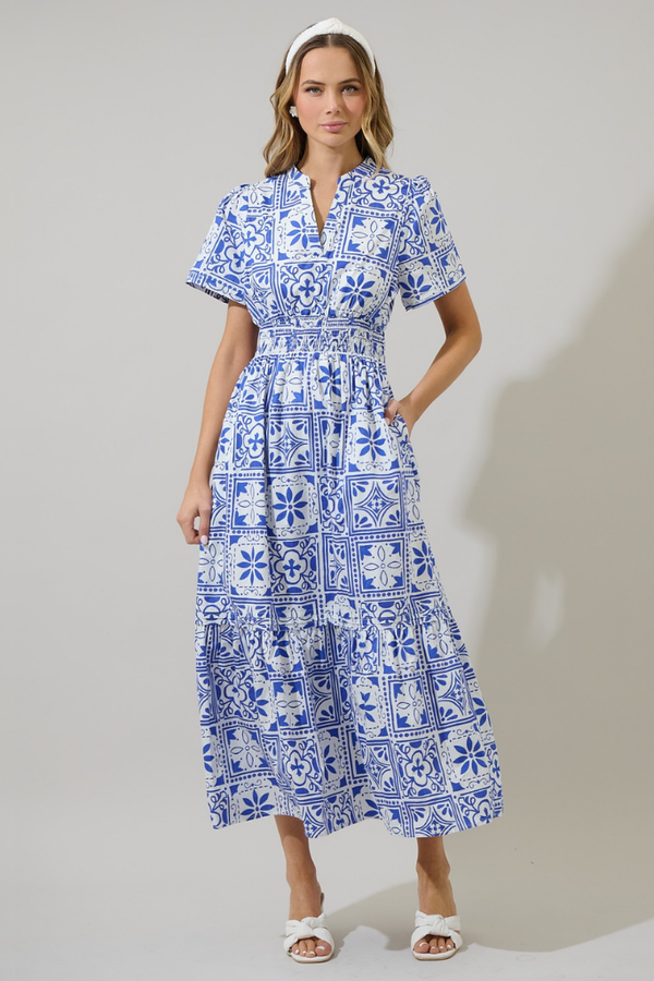 Arbor Floral Poplin Maxi Dress