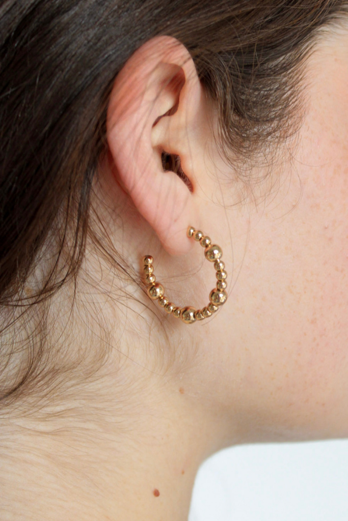 Bella Beaded Hoop Earring