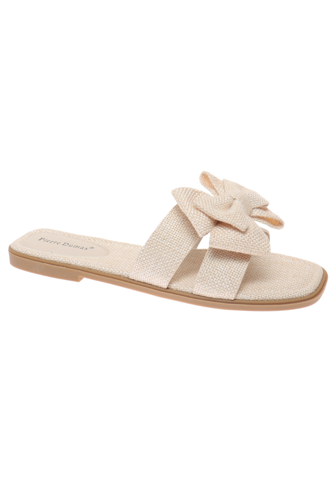 Sylvie Bow Sandal in Cream