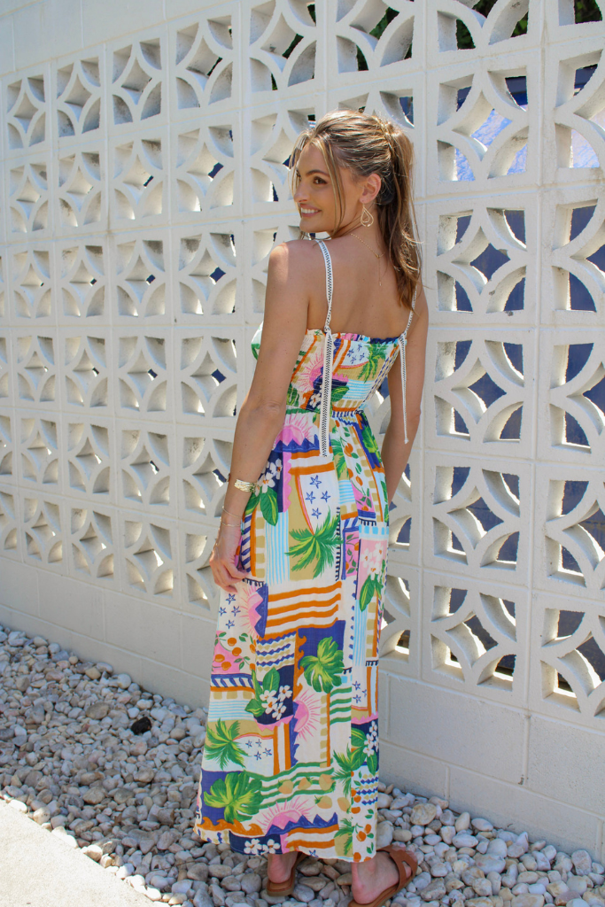 Marina Island Print Maxi Dress