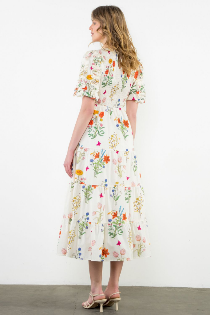 James Botantical Midi Dress