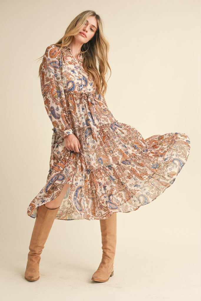 Julia Paisley Midi Dress