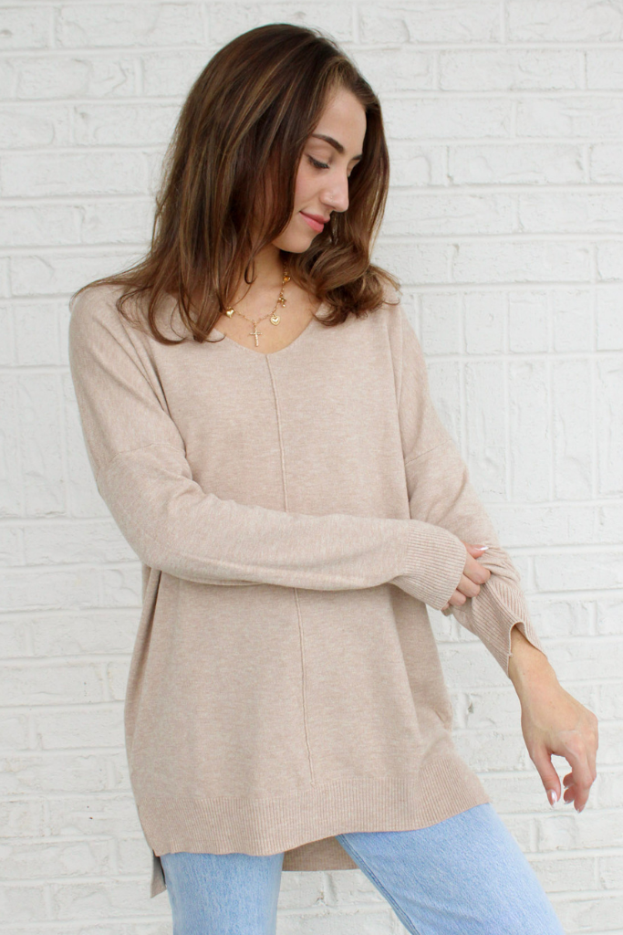 Dreamer Sweater in Heather Cashew