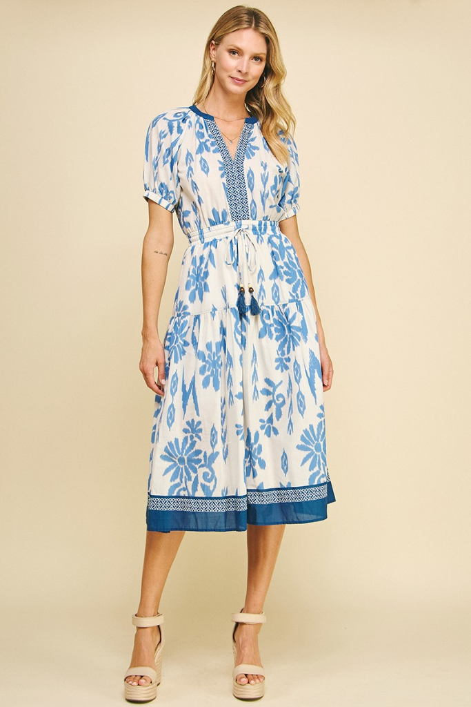 Hettie Printed Midi Dress