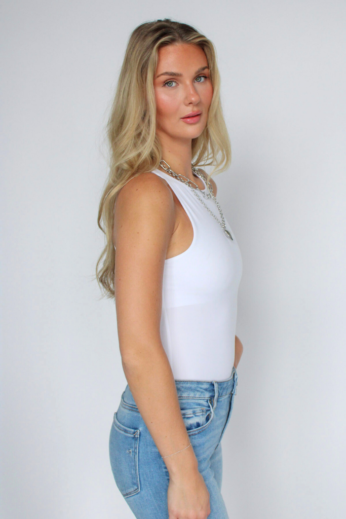 Nico Bodysuit In White By Steve Madden