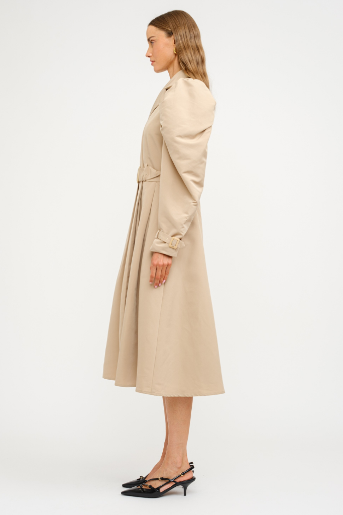 Dallas Puff Sleeve Trench Coat