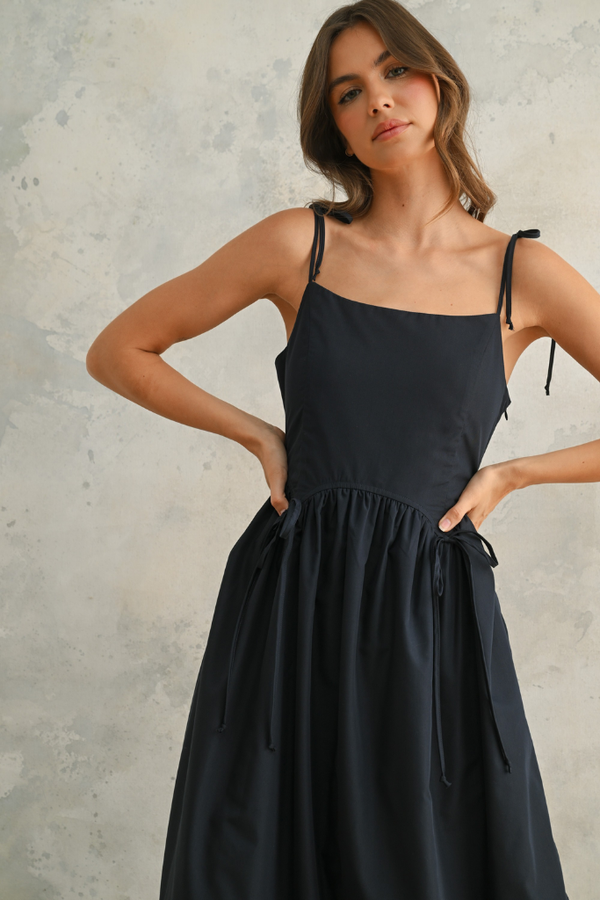 Georgina Corset Maxi Dress in Navy