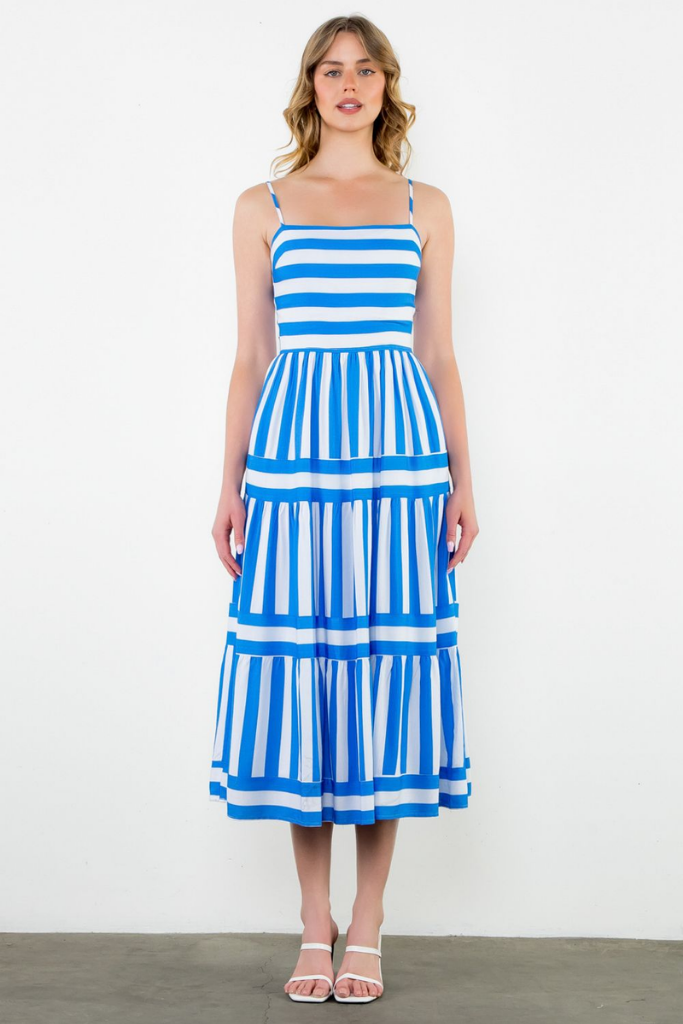 Haven Stripe Midi Dress