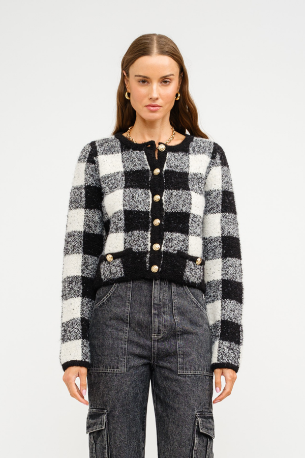 Carrie Plaid Cardigan