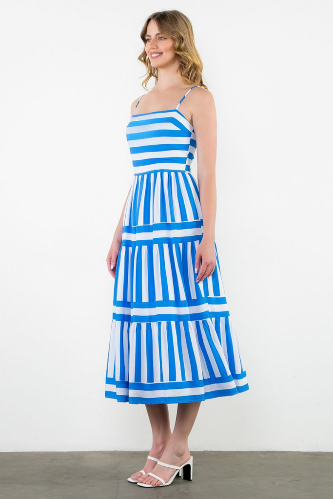 Haven Stripe Midi Dress