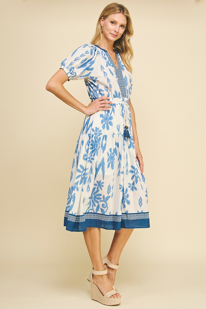 Hettie Printed Midi Dress