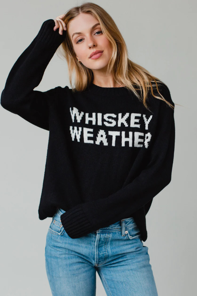 Whiskey Weather Sweater In Black