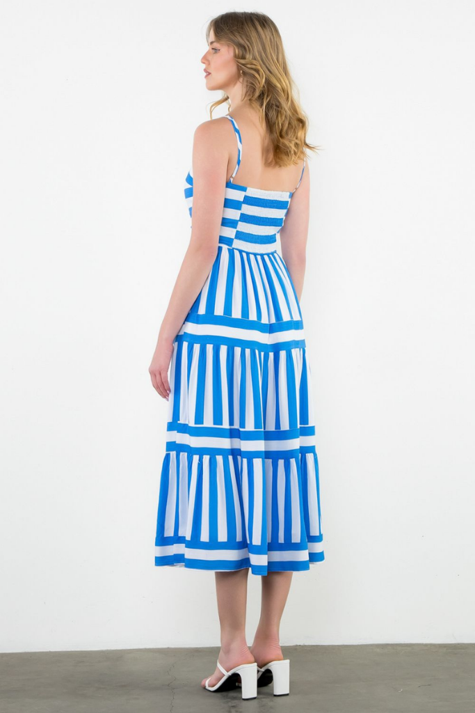 Haven Stripe Midi Dress