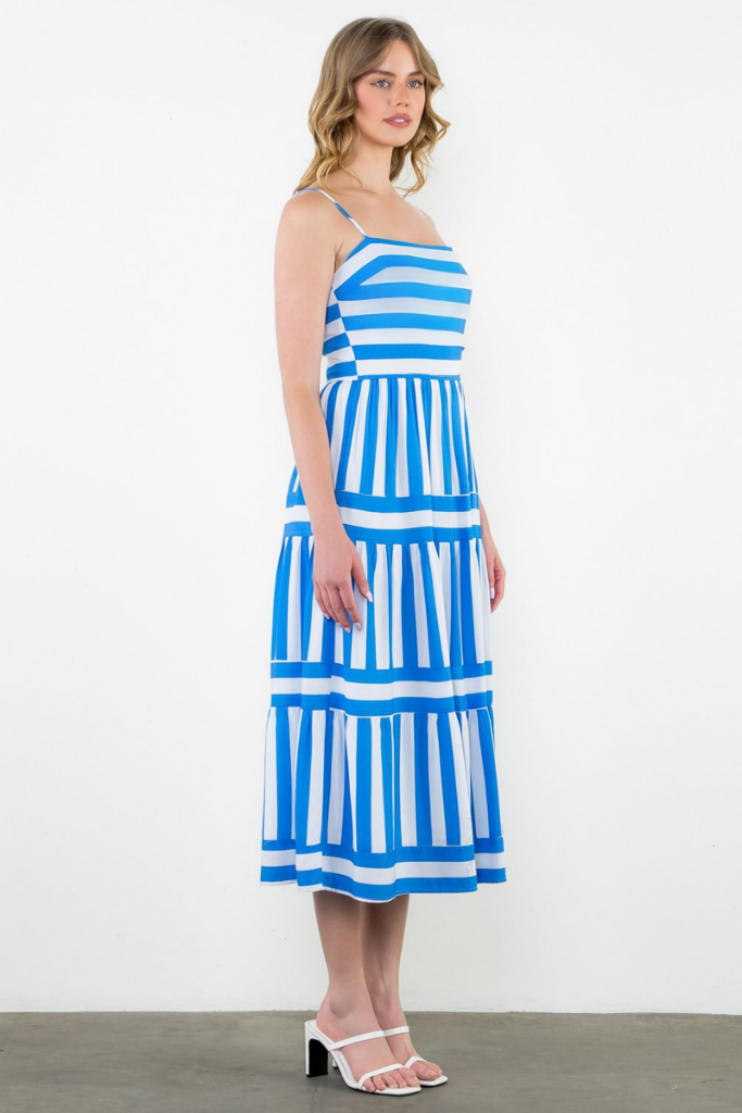 Haven Stripe Midi Dress