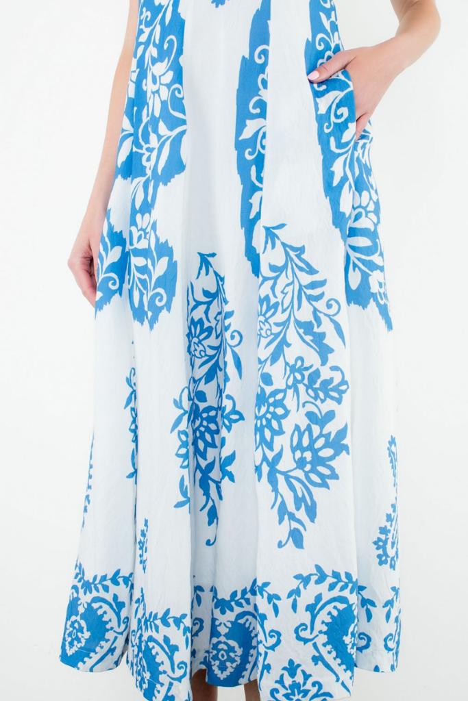 Viola Paisley Midi Dress