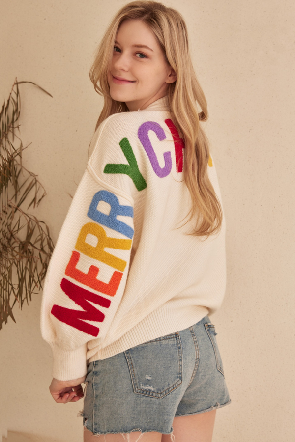 Merry Christmas Rainbow Sweater