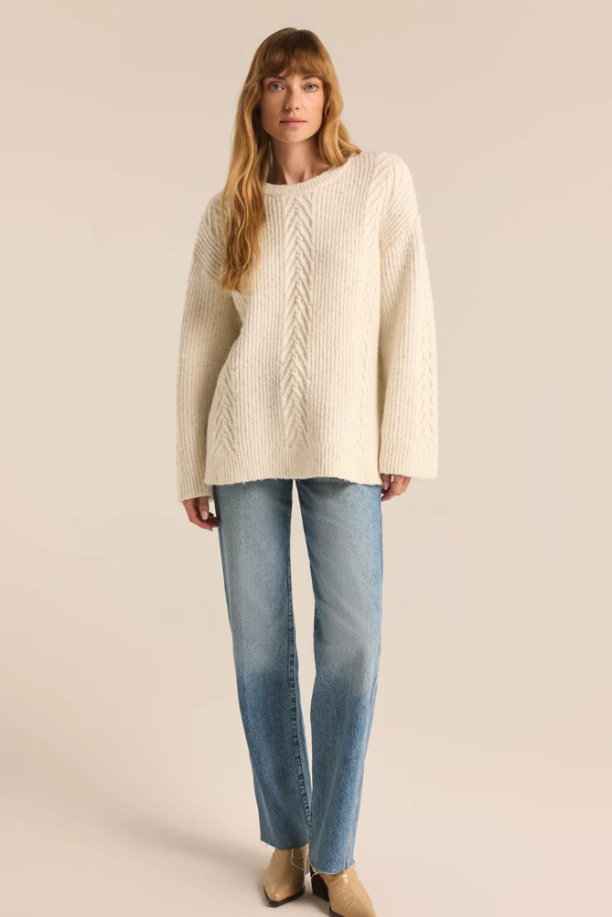 All That Glitters Cable Knit Sweater by Z Supply