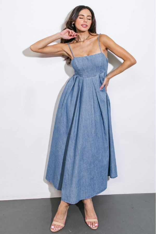 Erin Denim Maxi Dress