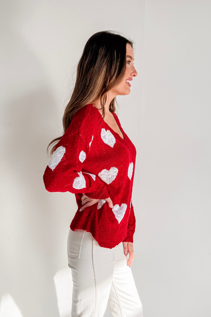 Be Mine Sweater in Red