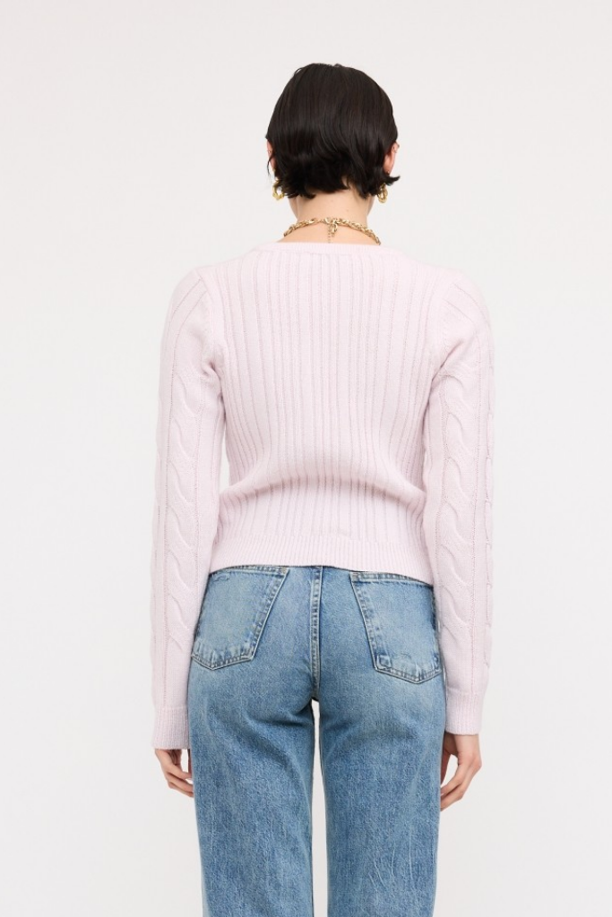 Iris Bow Front Cable Cardigan