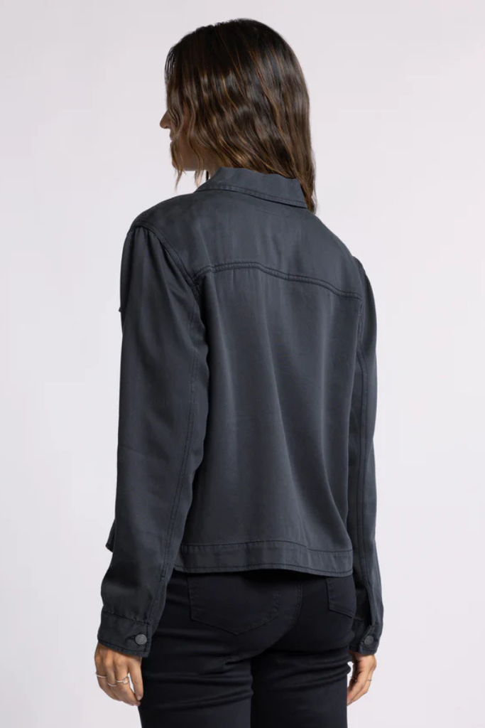 Bonnie Button Front Jacket In Black