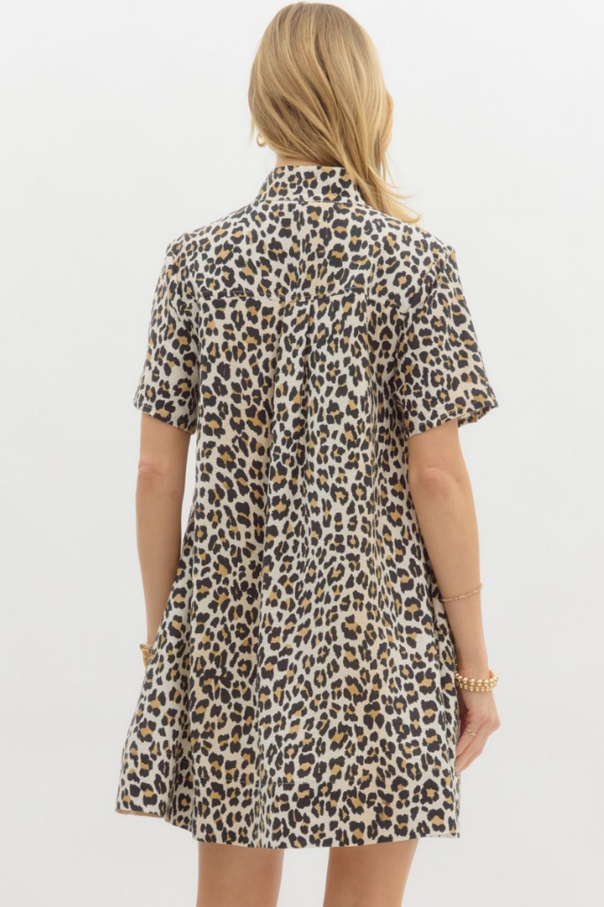Siena Leopard Print Mini Dress