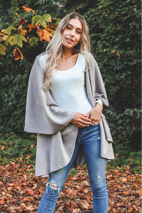 Perfect Shawl Vest in Grey